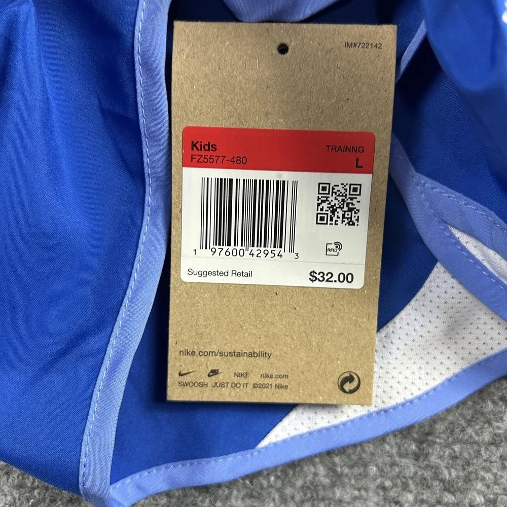 Nike Dri-FIT Shorts Kids Large Blue‎ Training Running Standard Fit Athletic